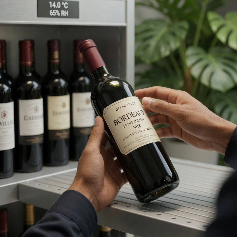 Wine bottles carefully stored and examined, representing quality, integrity, and attention to detail when choosing a supplier.