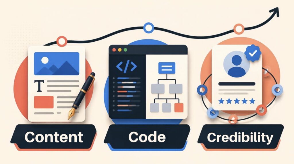 Content, code, credibility
