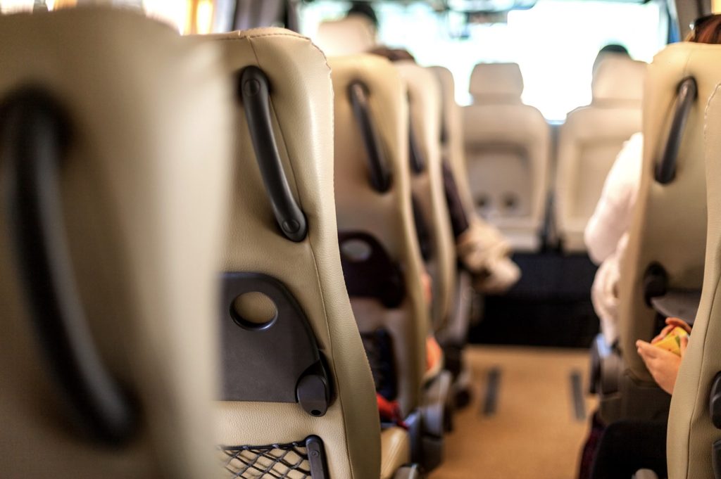 Seats in a 13-seater minibus