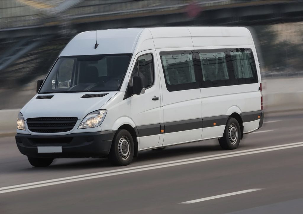 White 13 seater minibus in Singapore